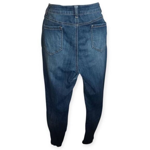 1822 DENIM SKINNY DISTRESSED BLUE JEANS SZ.31 EUC - Picture 6 of 9